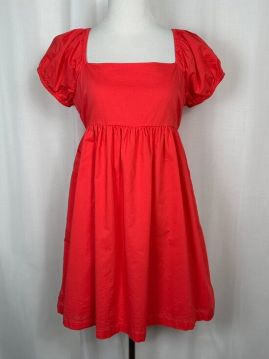 Abound Dresses & Skirts - Abound Red Puff Sleeve Babydoll Mini Dress Juniors Medium Empire Coquette Twee